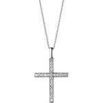 Cross Pendant by Georg Jensen in 18kt. white gold.