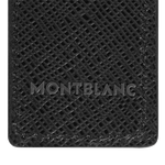Montblanc Sartorial Pen Case Black Leather With Palladium-Plated Ring