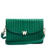wolf 1834 mimi cross body bag in forest green strap
