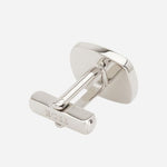 Back view of the Brass Cufflinks with Black Enamel Insert and Double 'B' Monogram.