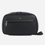 The Ray Black Faux Leather Travel Wash Bag by BOSS.