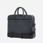 Back view of the Ray Navy Blue Faux Leather Document Case.