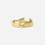 Side view of the Yellow Gold Fusion End Ring-64.