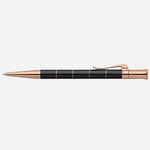 The Rose Gold and Black Anello Ballpoint Pen by Graf von Faber-Castell.
