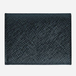 Back view of the Sartorial Tweed Blue Leather Coin Case.