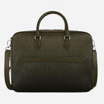 Back view of the Sfumato Khaki Corteccia Leather Briefcase.