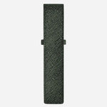 Back view of the Tweed Khaki Sartorial Leather 1-Pen Pouch.
