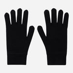 Back view of the Men's Black Merino Wool Gloves with Signature Stripe Edge.