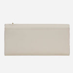 Back view of the Autumn Leaves Snow Large Flapover Wallet.
