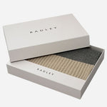 Gift box for the Knitters Lane Dark Grey Scarf with Contrasting Ends.