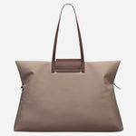 Back view of the Pocket Essentials Porcini Brown Large Zip Top Shoulder Bag.