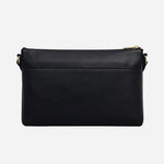 Back view of Pockets Black Medium Zip Top Cross Body Bag.