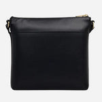 Back view of the Pockets Black Small Zip Top Cross Body Bag.
