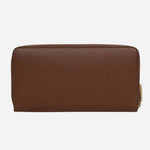Back view of the Pockets Chocolate Brown Large Zip Around Wallet.