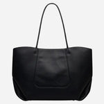 Back view of The Compton Black Medium Zip Top Shoulder Bag.