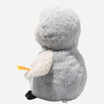 Side view of the Steiff 14 cm Lio the Penguin with Rattle.
