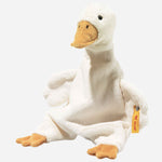 Front view of the Steiff 28 cm Gilda the Goose Comforter.