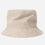 Back view of the Febas Beige Cotton Bucket Hat with Logo.