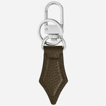 Back view of the Khaki Grained Leather Nib Key Holder.