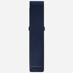 Back view of the Montblanc Meisterstück Ink Blue Leather Envelope 1-Pen Pouch.