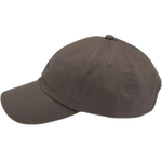 Velcro strap on the Derrel Brown Cotton Cap with Embroidered Patch Logo.