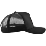 The Elliot PL Black Cap with Mesh Back and Patch Logo comes with a pop closure at the back to adjust the tightness.