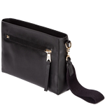 paul smith painted stripe black leather wash bag back