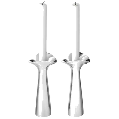 georg jensen bloom botanica stainless steel candle holders