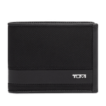 This TUMI Alpha Wallet 4CC with Coin Pocket is made out of nylon with leather trims.