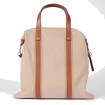 paul smith ecru duffle tote bag leather trim5