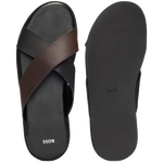 3 boss mens two tone strap faux leather slides 50541774 01 002