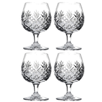 royal scot crystal edinburgh 4 brandy glasses