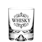 This Dimple Base 'Whisky' Engraved Large Tumbler has been created by Royal Scot Crystal.
