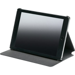 The Montblanc Samsung tablet case has the option of being tilted for easy use at the table.