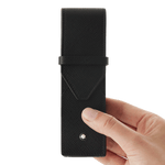 Sartorial 2 Pen Pouch Black Saffiano Leather Fits 2 Writing Instruments by Montblanc.