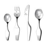 Georg Jensen Twist Family Cutlery Set - 4 Pieces and has been specially designed for little children's hands.