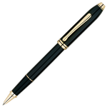 cross black townsend lacquer rollerball pen