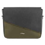 This S.T.Dupont messenger bag comes with a green and black leather style.