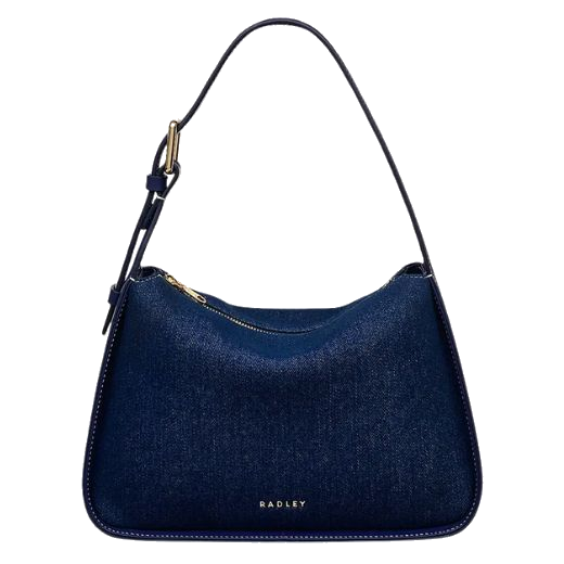 1 radley westwell lane indigo evenfall blue small ziptop grab bag 111404