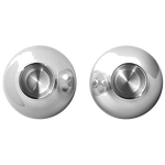 georg jensen cafu stainless steel small candle holders above