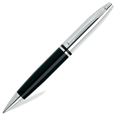 cross calais chrome black ballpoint at0112 2