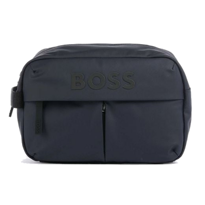 boss stormy dark blue wash bag