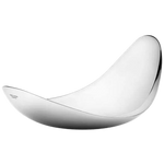 The Georg Jensen Leaf stainless steel medium serving dish.