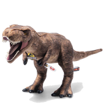 This is a Jurassic Park - T-Rex Stuffed Animal designed by Steiff.