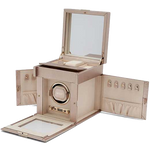 wolf rose gold palermo watch winder with jewellery storage inside