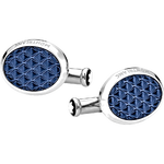 These are the Montblanc Blue Lacquer Oval Meisterstück Cufflinks.