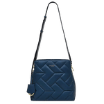 This Radley Dukes Place Deep Sea Blue Quilted Cross Body Bag has an adjustable leather strap.