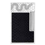 The S.T.Dupont Ligne 2 lighter is made from Palladium and features a snake print design in lacquer.