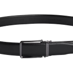3 austin os35 italian leather black automatic belt with logo keeper 50537049 01 002