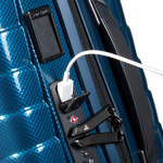petrol blue carry on case